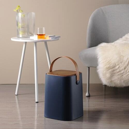Waste Bin Push Trash Can With Lid Independent Inner Barrel Keep Your Room Always Clean Tidy
