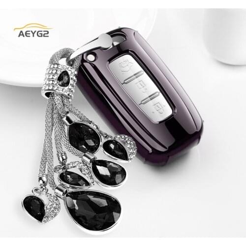 Soft TPU Car Remote Key Cover Case Shell For Hyundai Solaris HB20 Veloster SR IX35 Accent Elantra i30 For KIA RIO K2 K3 Sportage