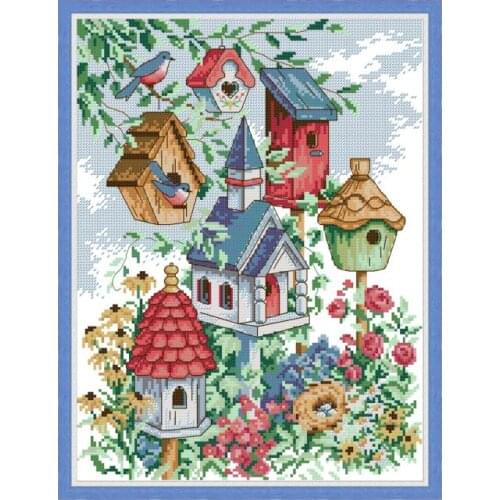 Cross Stitch Sets Thread Fabric Embroidery Needlework Birds Home Stamped Counted Patterns 11CT 14CT Printed Handmade Gift Decor