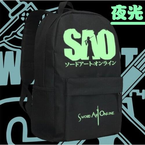New Sword Art Online Backpack Anime SAO Luminous Nylon School Bag Unisex