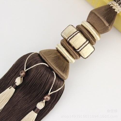Single Ball Rocket European Top-grade Curtains Tiebacks Hanging Ball Tassel Belt Tied The Rope A Decorative Hanging Hooks