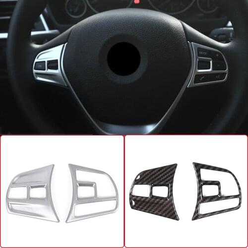 For BMW 3 4 Series 3GT F30 F32 F34 2013-2019 Car Styling Steering Wheel Buttons Decoration Frame Cover Trim Interior Accessories