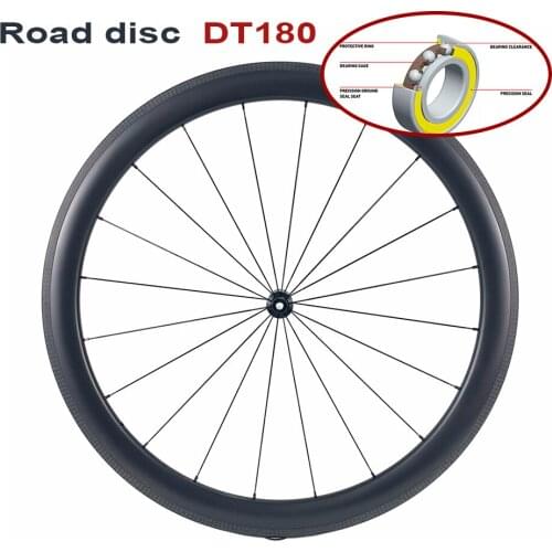 HULKWHEELS Super Light Road Disc Carbon Wheels DT 180 Ceramic Bearing Hub 24-24H Tubular Clincher Tubeless Cycling Wheelset