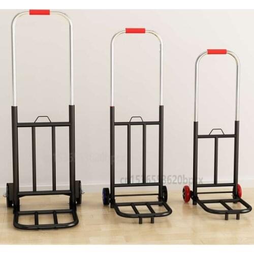 Small Pull Cart Home Folding Retractable Trolley Shopping Compression-resistant and Wear-resistant Luggage Carrying Pull A Truck