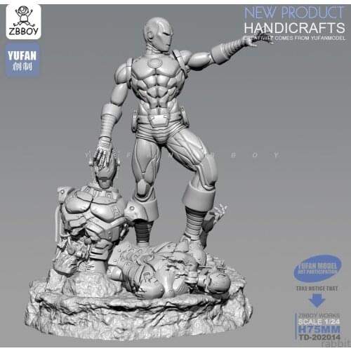 1/24 Resin Figure Kits Soldier Model self-assembled 75MM TD-202014