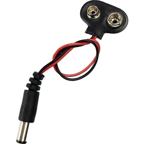 1Pce DC 9V Battery Buckle Experiment Power Connection Line For Arduino DC2.1MM Power Plug 9V battery buckle Connector Line