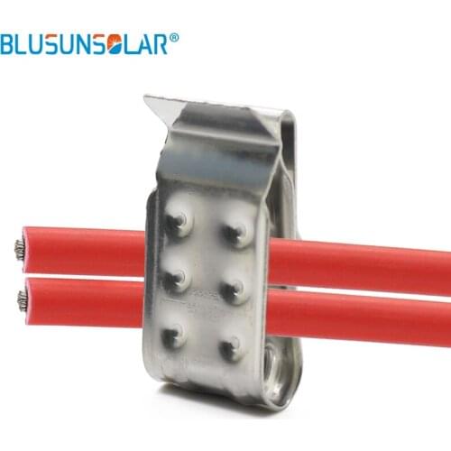 10pcs/lot wholesale 4 x 4mm SUS 304 Stainless Steel material big size PV cable clips , solar cable clamp wire holder