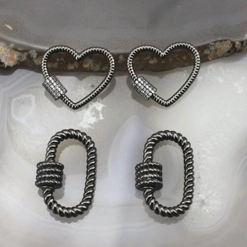 18*32/25*20mm 10pcs/lotNew style cz clasp charm,fashion rectangle and heart shape charm component,diy necklace/bracelet jewelry