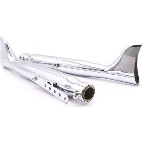 2Pcs Universal Retro Fishtail Exhaust Mufflers Silencer Pipe Motorcycle For Harley Honda Yamaha Kawasaki Scooter Offroad Touring