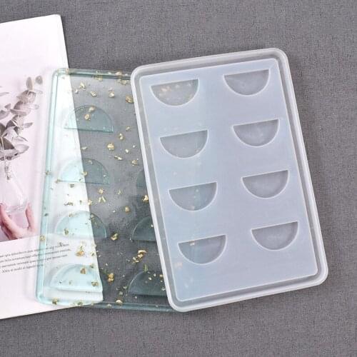 2021 NewEpoxy Resin Mold Eyelashes Display Tray Resin Silicone Mold Eyelashes Storage Box Case Holder Cosmetic Care Container