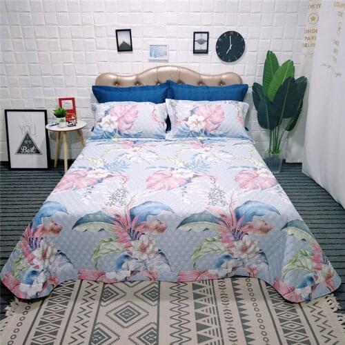 2019 new products Cotton printing Bedspread Fitted Sheet Pillowcases 2/3 Luxury Thickening Quilting Bedding