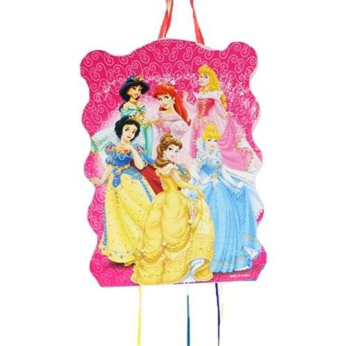 40*30cm Ariel/Snow White/Belle/Cinderella/Jasmine/Aurora Princess Pinata Disposable Kid Birthday Party Supplies Decoration Favor