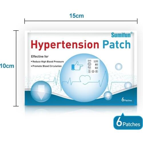 A pack of 6 tablets Hypertension Patch Herbal Medical Plaster Reduce Control High Blood Pressure For Blood Vessel Plaster D3568