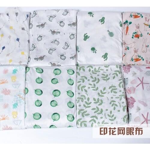 70%bamboo+30% Cotton Printed Mesh Fabric for summer baby knitted fabric A grade jersey cloth 50x165cm
