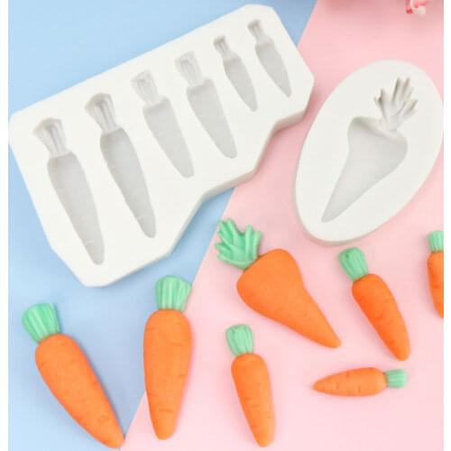 Bunny & Carrot Silicone Mold Fondant Mould Cake Decorating Tools Chocolate Gumpaste Molds, Sugarcraft Kitchen Gadget
