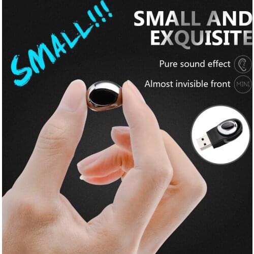 Bluetooth Earphone Wireless USB Charging Invisible Headset In-Ear Sports Earbud Handsfree Gaming Headphone With Box Dropship