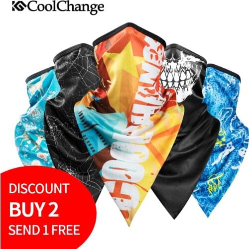 CoolChange Cycling Bandana Summer Outdoor Sports Scarf Bike Triangle Headwear Ride Neck Mask Bicycle Headband Scarf Equipment