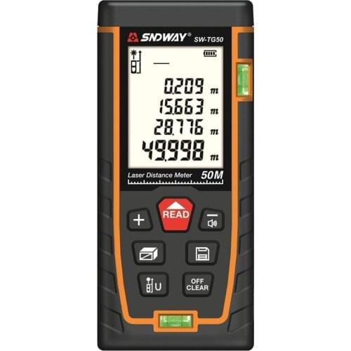 New Double Horizontal Bubble Rangefinder Laser Distance Meter Range Battery-Powered Hand Tool Device SW-TG50/TG70/TG100/TG120