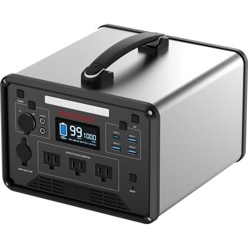 Home application lifepo4 lithium battery 1000w portable solar power station for travel camping emergency electricity