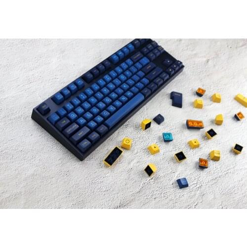 G-MKY OSA Midnight blue KEYCAP PBT DOUBLE SHOT Keycap FOR Cherry MX switch keycaps for Wired USB Mechanical Gaming keyboard