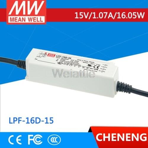 MEAN WELL original LPF-16D-15 15V 1.07A meanwell LPF-16D 15V 16.05W Single Output LED Switching Power Supply