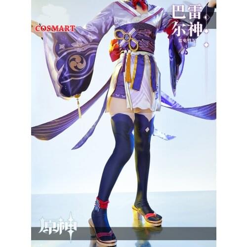 Anime Genshin Impact Raiden Shogun Baal Game Suit Kimono Uniform Dress Cosplay Costume Carnival Halloween Party Outfit For Women