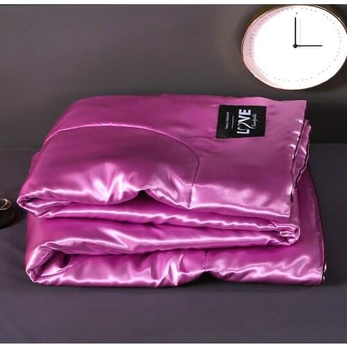 New Solid silk summer quilt comforter blanket duvet filling with cotton cover twin queen king size free shipping