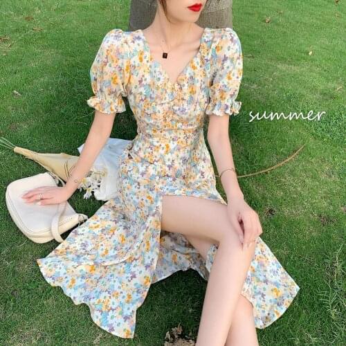 Summer Dress Women Sexy Open Fork Super Love Lisianthus Party Led Broken Beautiful Summer Dress Female Tee Tshirts CHF7956