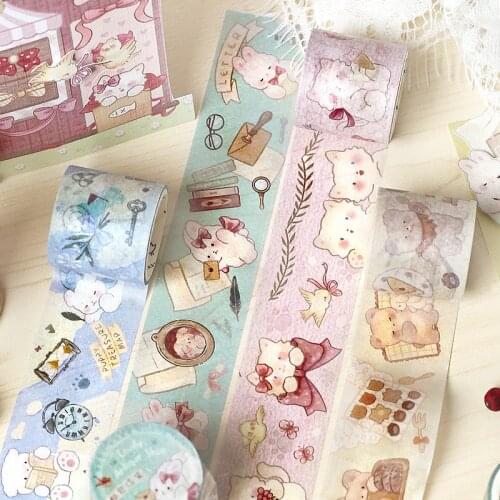 Cute Washi Tape Pets Bears And Cats Decorative Washi Masking Tape For Diy Crafts And Gift Wrapping