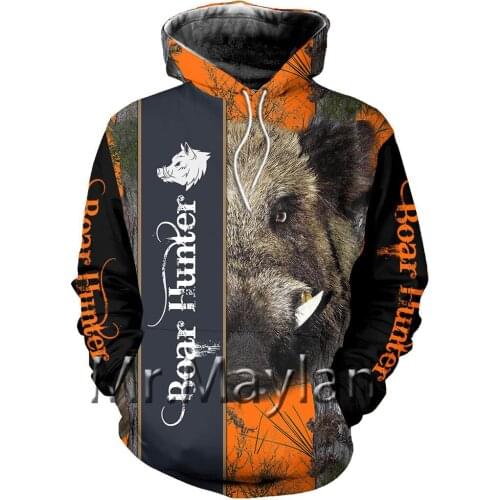 Animal BOAR Hunting 3D Printed Jacket Men/women Harajuku Hoodie Unisex Casual Streetwear Sweatshirt Pullover Sudadera Hombre Q63