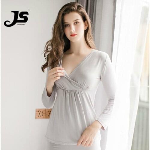 Jusanbaby pregnant women autumn clothes long pants suit pajamas pajamas confinement service postpartum nursing home service