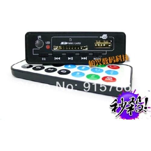 Free shipping multi-function Bluetooth MP3 decoder board, MP3/WMA dual format, 5V3W stereo amplifier with FM