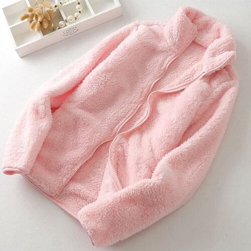Popodion Coral fleece jacket women and men autumn and winter thick warm outdoor fleece jacket CHD20338