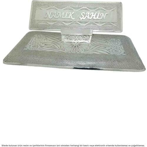Silver Filigree Table Top Tag