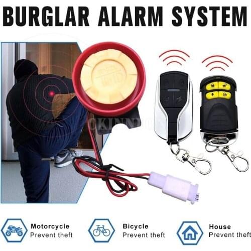 50Pcs/Lot 12V Anti-theft Professional Motorcycle Motorbike Security Alarm System 125db 2 Remote DC 12V