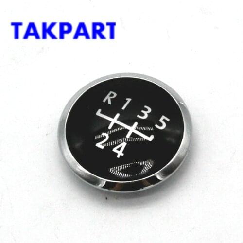 TAKPART 5 Speed Gear Knob Emblem Badge Cap For VW Transporter T5/T6 GP 7H5711144C