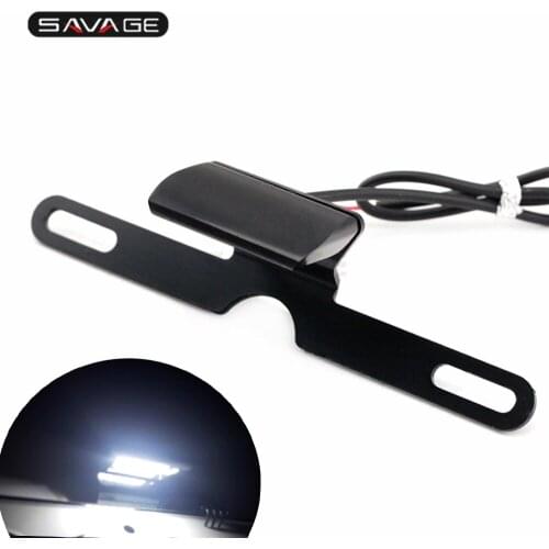 Universal License Plate LED Light Motorcycle Accessories Aluminum Motorbike Lamp For YAMAHA HONDA SUZUKI KAWASAKI DUCATI BMW