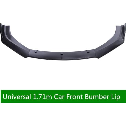 Universal 1.71m Car Front Bumber Lip Spoiler Disffuser Splitter Protector for Mazda 3 for Peugeot 206 for BMW for Audi Black