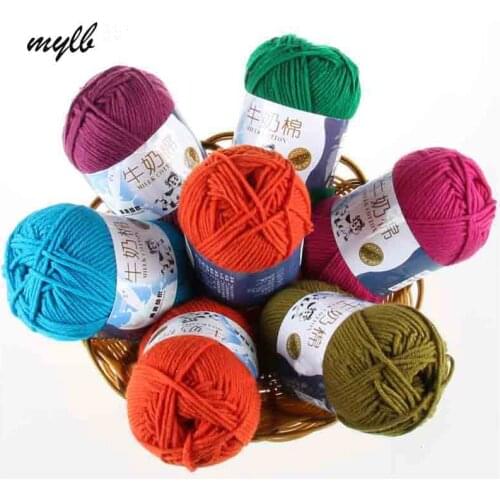 Mylb 10Pc=500g Crochet Yarn Milk Cotton Knitting Yarn Soft Warm Baby Yarn for Hand Knitting Supplies