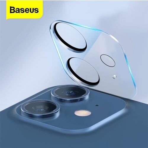 Baseus 2PCS Camera Lens Tempered Glass For iPhone 12 Pro Max 6.7 6.1 Full Cover Camera Protector For iphone 12 Mini Camera Glass