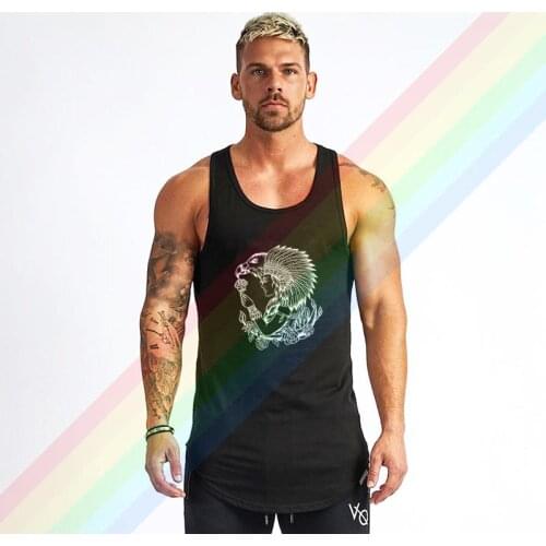 Indiana Headdress Female Eagle White Logo Comfortable Bodybuilding Tank Tops For Men Summer Gym Clothing Customized Vest Shirts