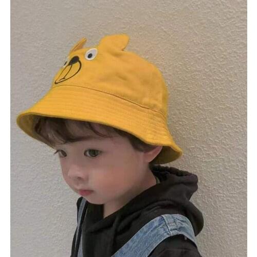 2021 Cute Baby Hat Spring Summer Cartoon Kids Hat for Girls Boys Bucket Hat Cotton Unisex Kids Accessories Children Cap 1 PC