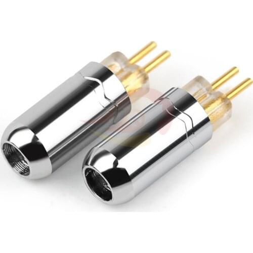 2 Pin Headphones Plug 0.78mm Male Connector For UM3X W4R UE18 Earphone Audio Jack Gold Plating DIY Headset Wire Connector
