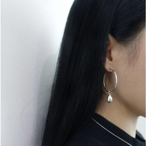 2018 Fashion S925 pure silver fashion New Real Korea water circle earrings earrings