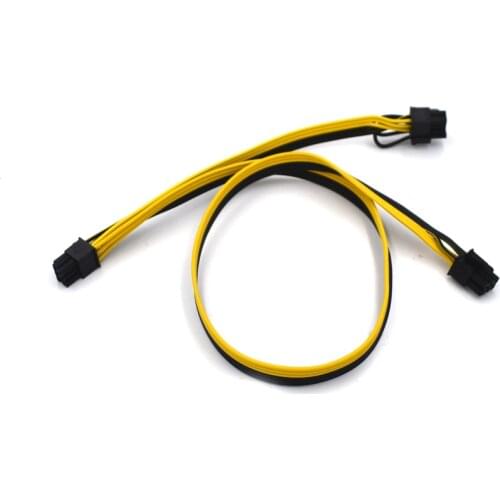 5pcs/lot PCI-E 6pin male to PCI-E 8(2+6)pin+PCI-E 6pin splitter 18AWG extention power cable for server power