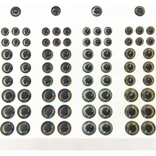 72Pcs*6/8/10mmFishing Lure Eyes DIY 4D Fishing Fish Eyes Fly Tying Lure Making Realistic Holographic Fly Tying Material
