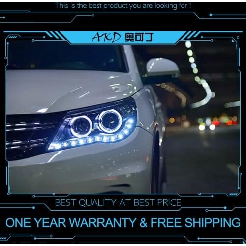 AKD Car Styling Headlights for VW Tiguan 2010-2012 LED Headlight DRL Head Lamp Led Projector Automotive Accessories
