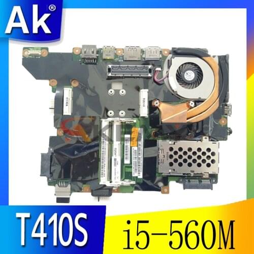 Akemy FRU 04W1912 04W0321 For Lenovo thinkpad T410S laptop mainboard i5-560M cpu onboard DDR3 SLGZV QS57