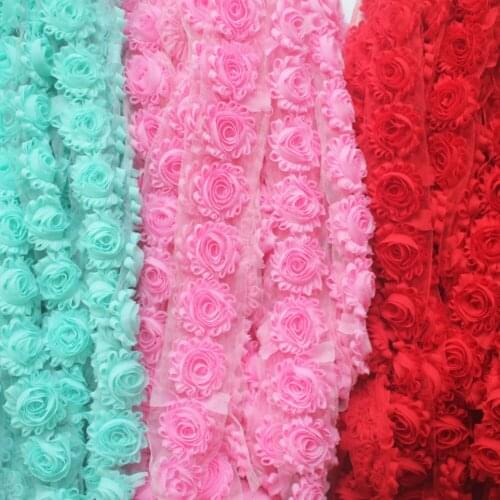 Free DHL 320y 2.5" Shabby Chiffon Flower Trim for Baby Hair Accessories Frayed Fabric Flowers for Girls Hair Accessories