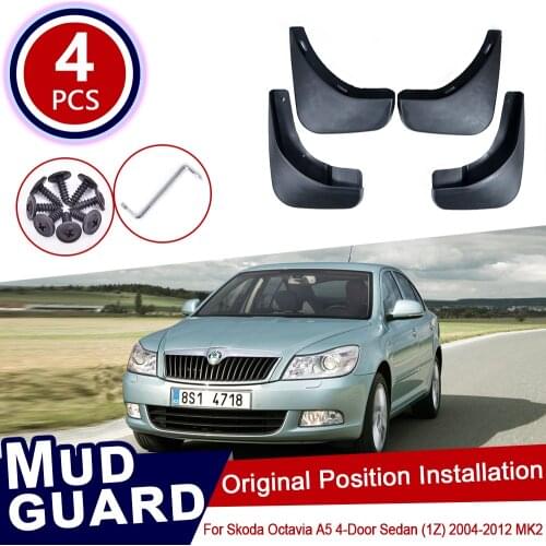 Front Rear Mudguard for Skoda Octavia A5 2004~2012 MK2 Car Mud Flaps Splash Guards Fender Mudflaps Flap 2007 2008 2009 2010 2011